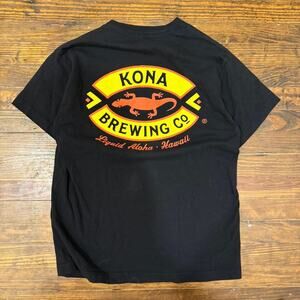 (M) Black Kona Brewing Co. Liquid Aloha Tshirt